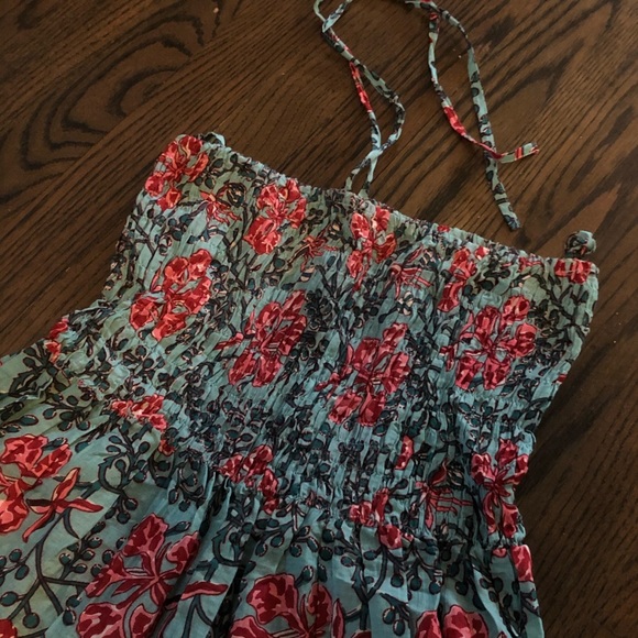 Strapless floral midi dress - Picture 3 of 8